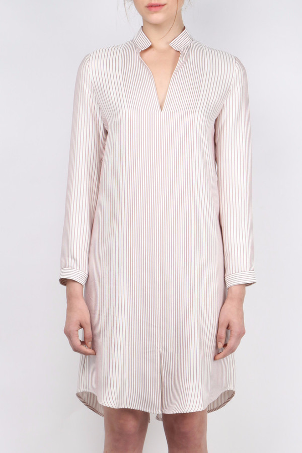 Atea Oceanie Silk Striped Tunic Dress Atea Oceanie Silk Striped Tunic Dress