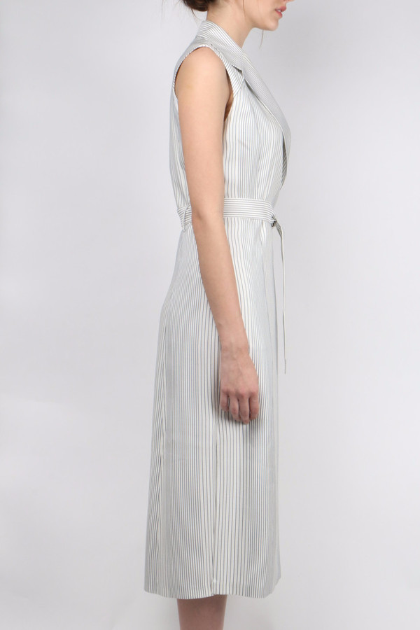 Atea Oceanie Sleeveless Striped Trench Dress Atea Oceanie Sleeveless Striped Trench Dress
