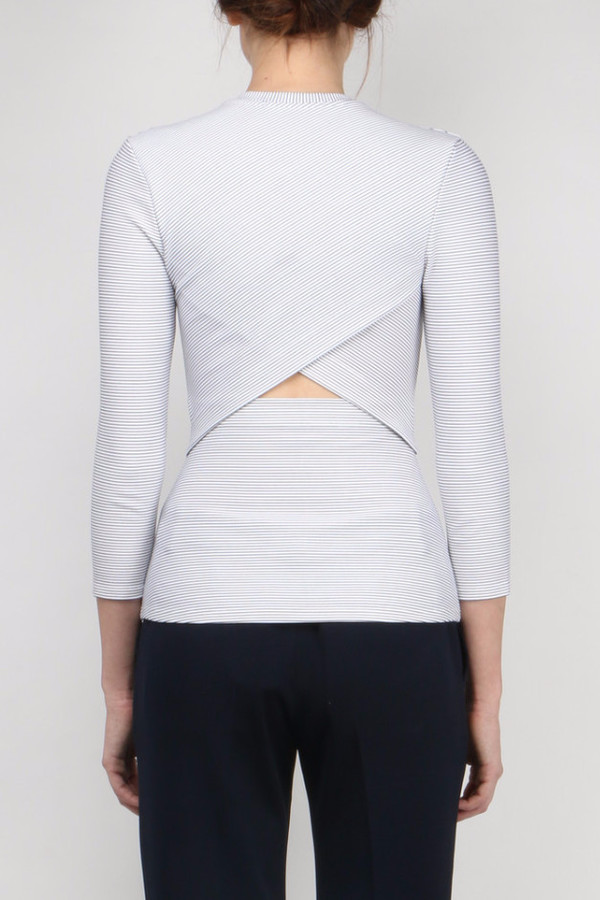Area Oceanie Pinstripe Jersey Cut-Out Area Oceanie Pinstripe Jersey Cut-Out