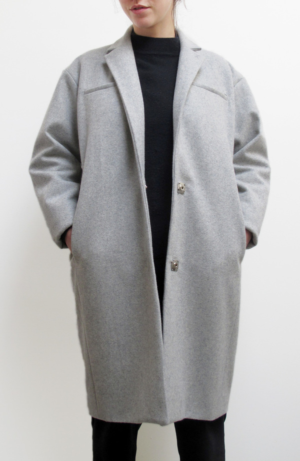 Waltz Notch Collar Coat in Heather Gray Waltz Notch Collar Coat in Heather Gray