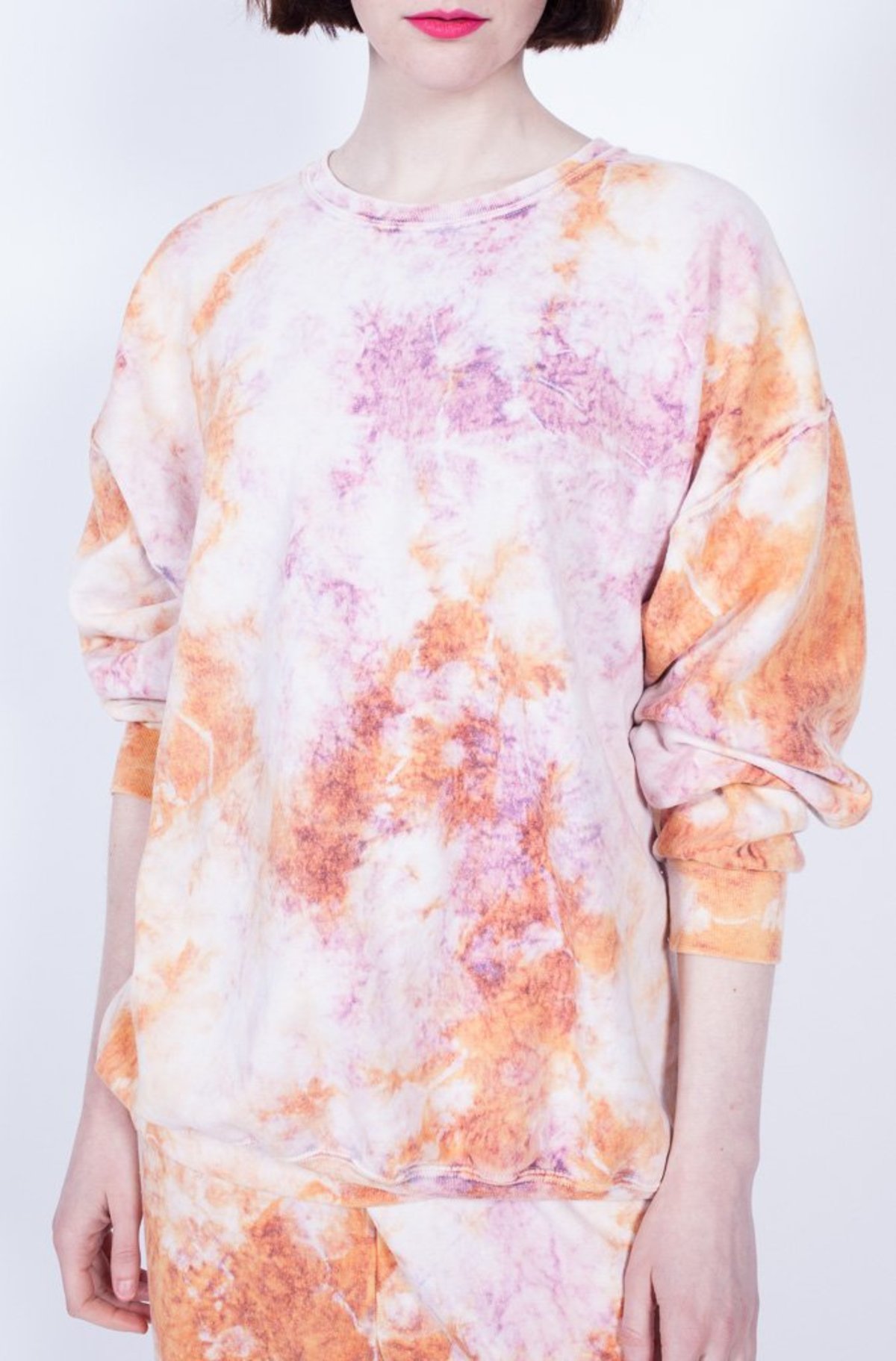 pink and orange tie dye sweatshirt