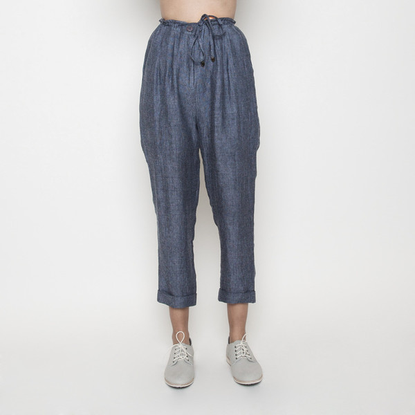 7115 by Szeki Linen Drawstring Pant R16- Blue 7115 by Szeki Linen Drawstring Pant R16- Blue