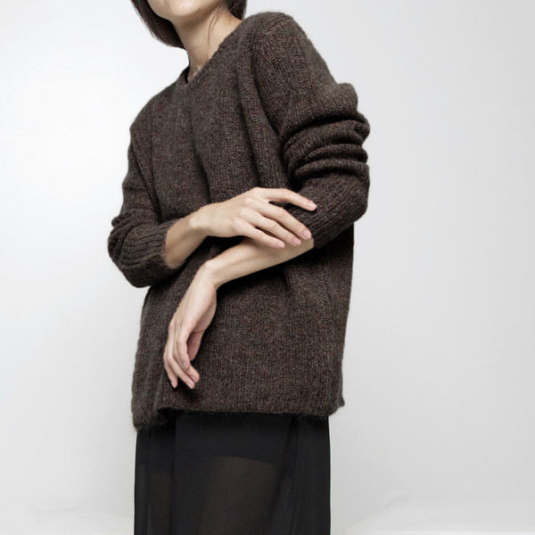7115 by Szeki Mohair Pullover Sweater FW15 - Molasses 7115 by Szeki Mohair Pullover Sweater FW15 - Molasses