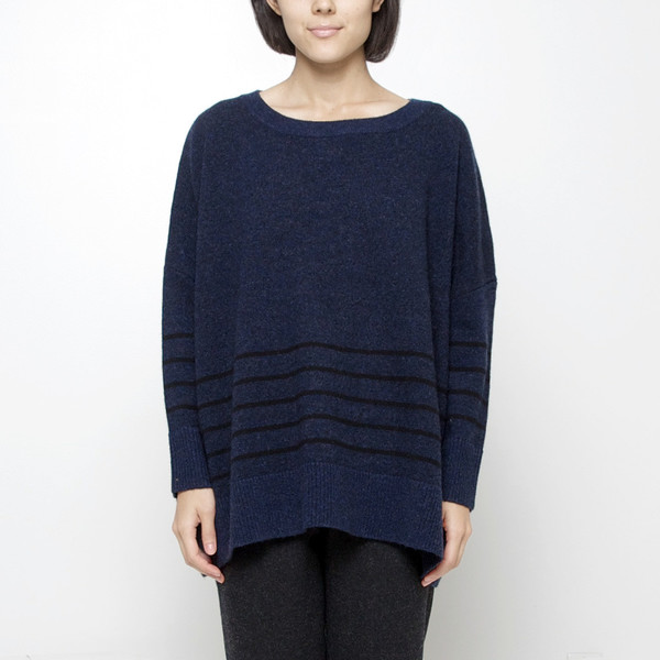 7115 by Szeki Oversized Striped Sweater 7115 by Szeki Oversized Striped Sweater