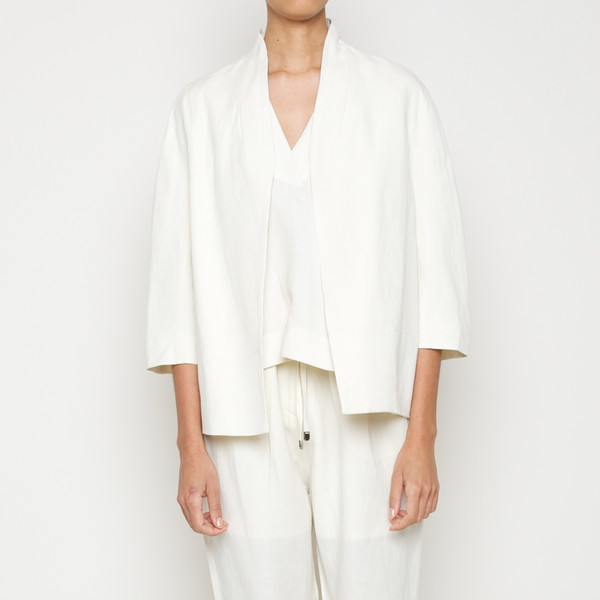 Structured Linen Jacket- Cream SS16 Structured Linen Jacket- Cream SS16