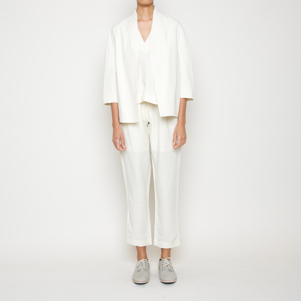 Structured Linen Jacket- Cream SS16 Structured Linen Jacket- Cream SS16