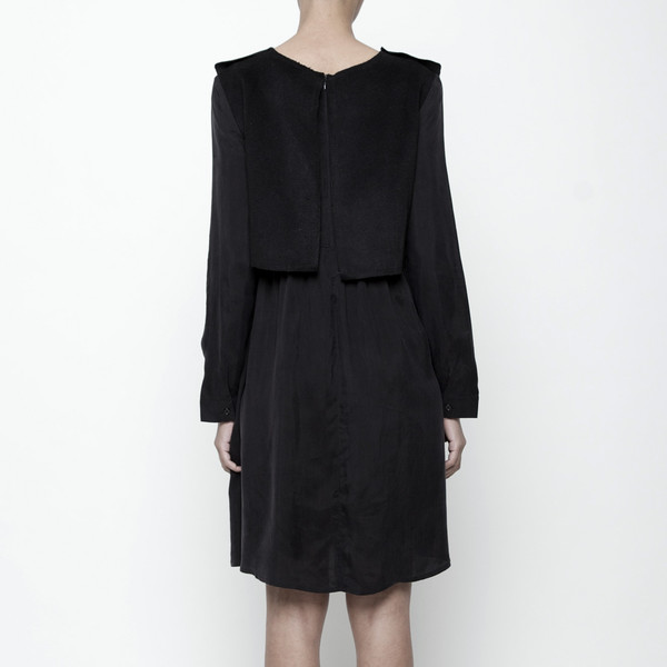 7115 by Szeki Wool Vest Long Sleeve Dress 7115 by Szeki Wool Vest Long Sleeve Dress