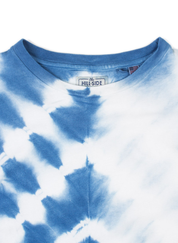 The Hill-Side Hand-Dyed Murakumo Shibori T-Shirt, Natural Indigo The Hill-Side Hand-Dyed Murakumo Shibori T-Shirt, Natural Indigo