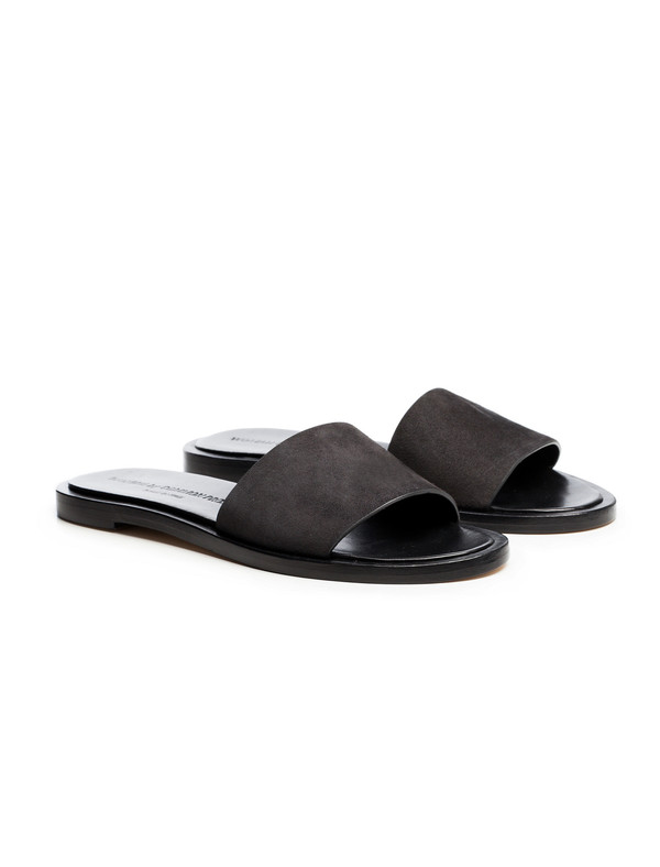 Woman by Common Projects Womens Slide - Suede Faded Black Woman by Common Projects Womens Slide - Suede Faded Black