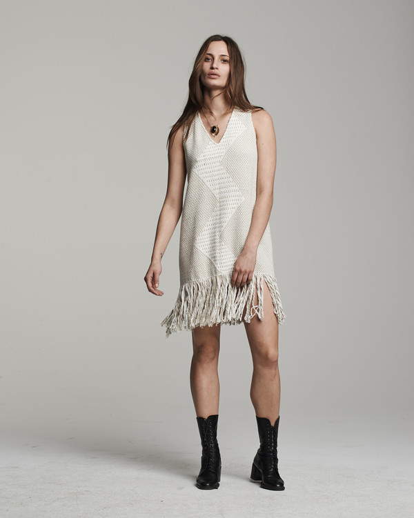 VOZ Zig Zag Dress - Sand VOZ Zig Zag Dress - Sand