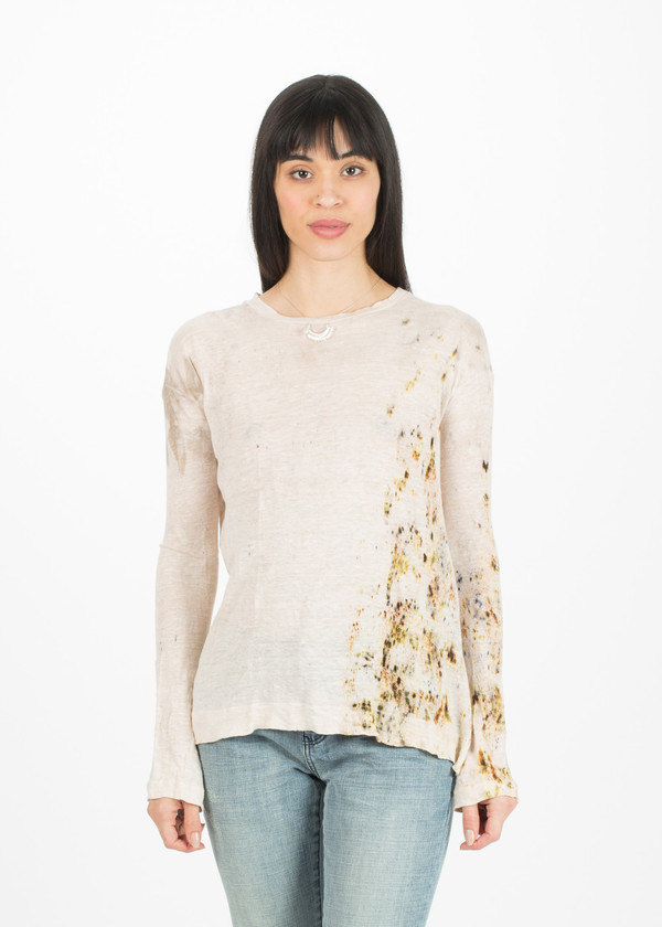 Gilda Midani Long Sleeve Linen Tee Gilda Midani Long Sleeve Linen Tee