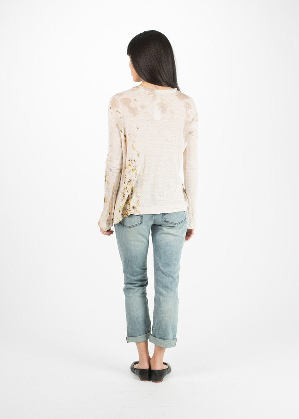 Gilda Midani Long Sleeve Linen Tee Gilda Midani Long Sleeve Linen Tee