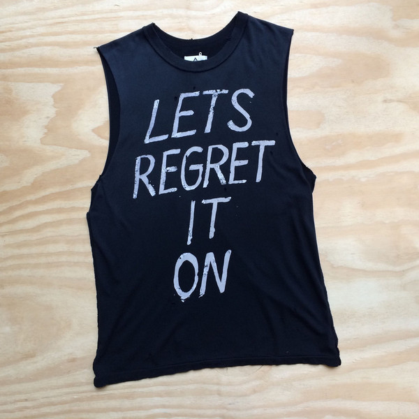 UNIF LETS REGRET SLEEVELESS TEE UNIF LETS REGRET SLEEVELESS TEE