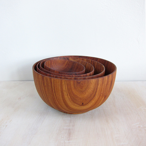 rosewood nesting bowls - set of 4 rosewood nesting bowls - set of 4