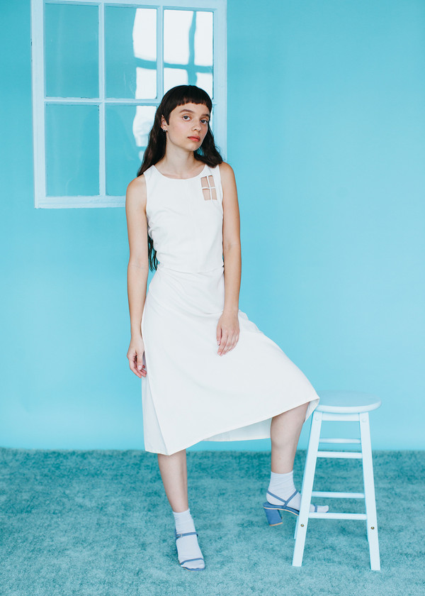 Samantha Pleet Skylight Dress - Ivory Samantha Pleet Skylight Dress - Ivory