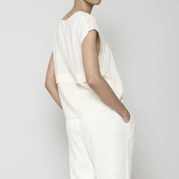 7115 by Szeki Folded V-Neck Blouse 7115 by Szeki Folded V-Neck Blouse