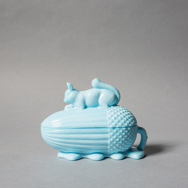 Rider For Life Milk Glass Squirrel Rider For Life Milk Glass Squirrel