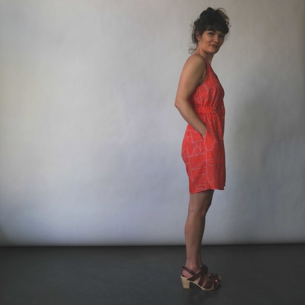 Dusen Dusen Romper in Blockhead Red Print Dusen Dusen Romper in Blockhead Red Print
