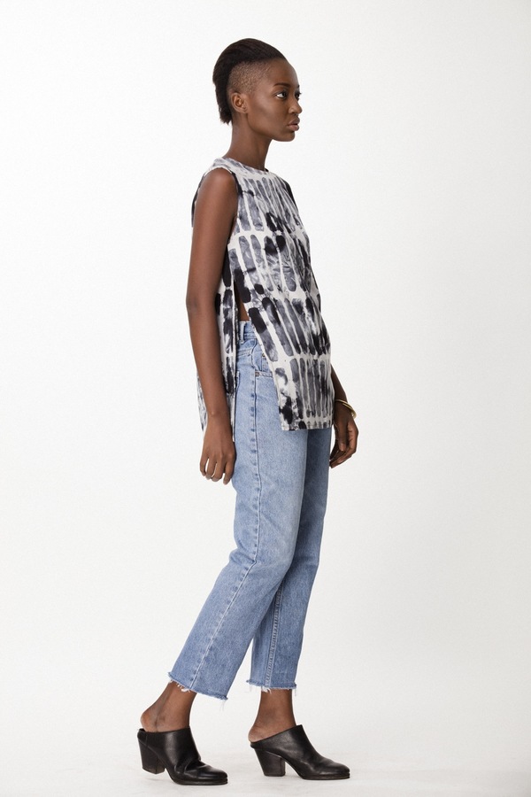 Osei-Duro Taifa Top in Black Chalk Osei-Duro Taifa Top in Black Chalk