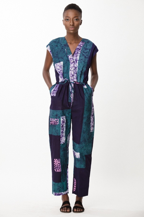 Osei-Duro Accra Romper in Navy Rubics Osei-Duro Accra Romper in Navy Rubics