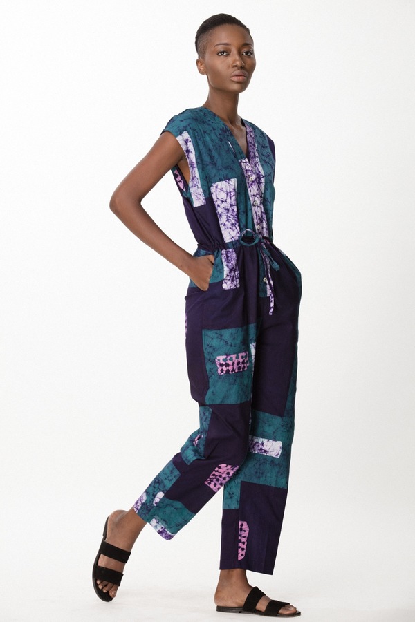 Osei-Duro Accra Romper in Navy Rubics Osei-Duro Accra Romper in Navy Rubics