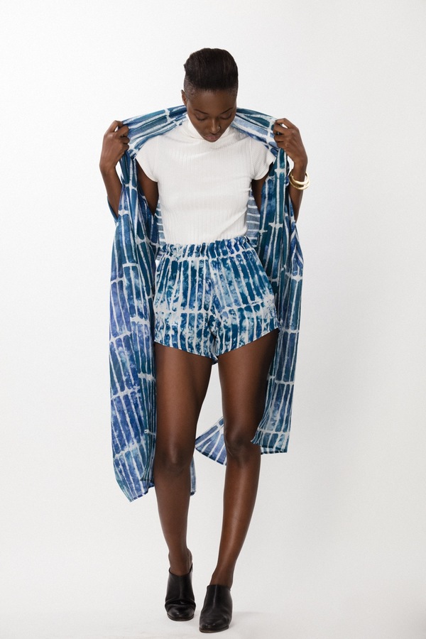 Osei-Duro Bena Scarf in Marine Chalk Osei-Duro Bena Scarf in Marine Chalk