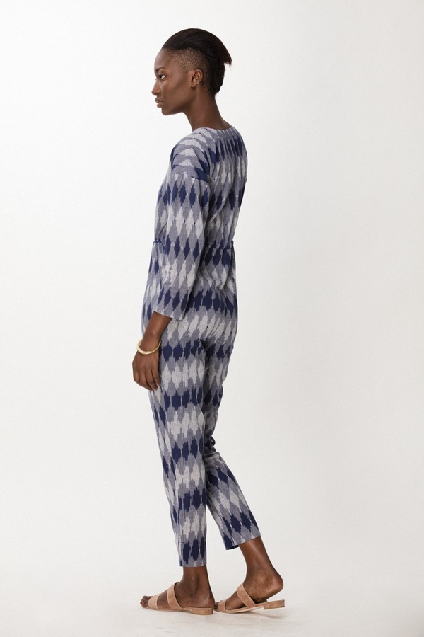 Osei-Duro Toss Jumpsuit in Navy Ikat Osei-Duro Toss Jumpsuit in Navy Ikat