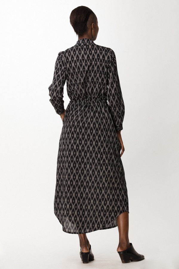 Osei-Duro Casta Dress in B&W Ikat Osei-Duro Casta Dress in B&W Ikat