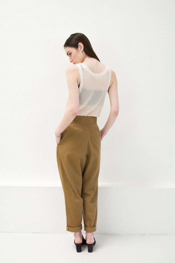 Micaela Greg Cream Mesh Tank Micaela Greg Cream Mesh Tank