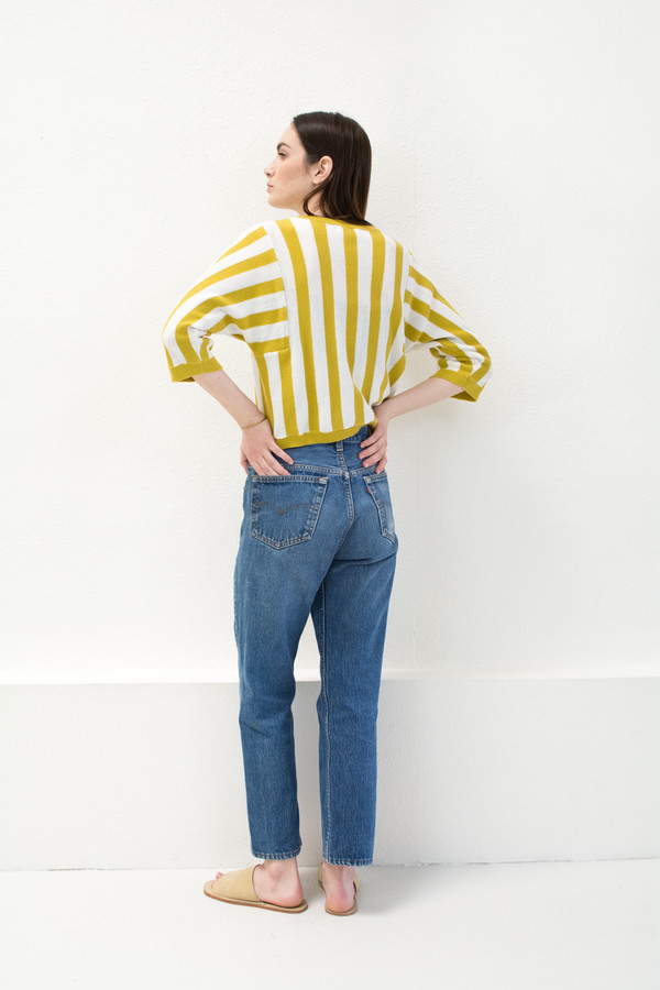 Reverse Stripe Citron Sweater Reverse Stripe Citron Sweater
