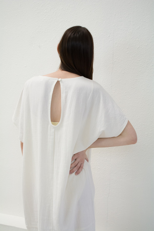 Micaela Greg White Keyhole Dress Micaela Greg White Keyhole Dress