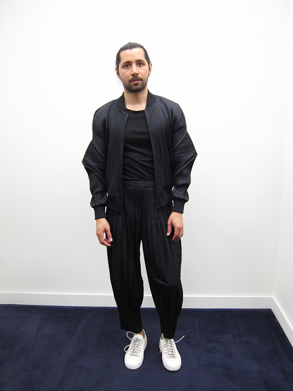 Issey Miyake Pleated Bomber Jacket - Black Issey Miyake Pleated Bomber Jacket - Black