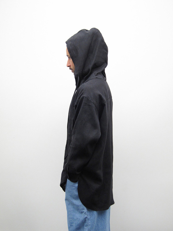 Unisex 69 Hiking Shirt, Black Linen Unisex 69 Hiking Shirt, Black Linen