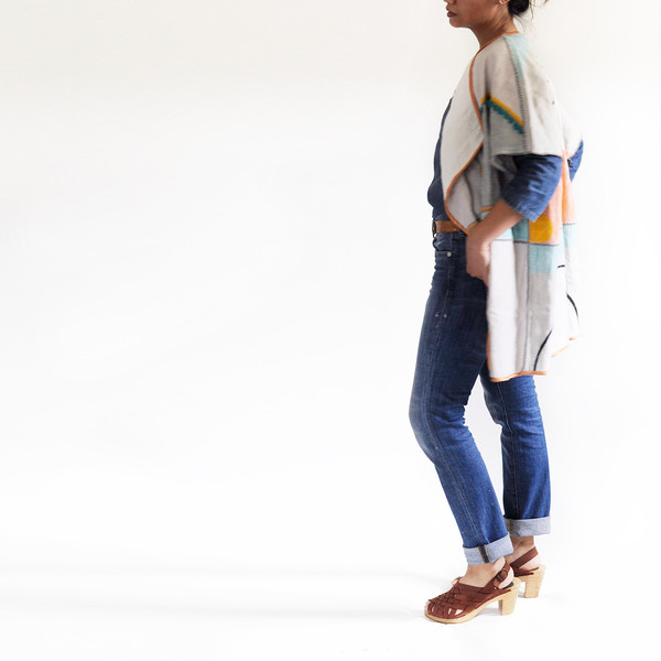 Conditions Apply COLOR BLOCK KIMONO COAT Conditions Apply COLOR BLOCK KIMONO COAT