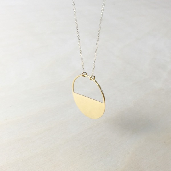 Baleen Half-Open Circle Necklace Baleen Half-Open Circle Necklace