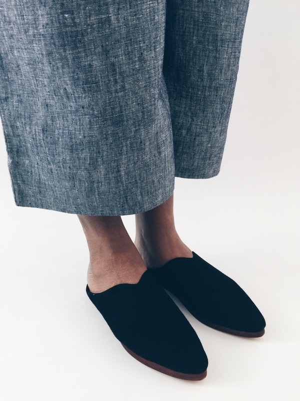 Carrie Forbes Babouche in Black Suede Carrie Forbes Babouche in Black Suede