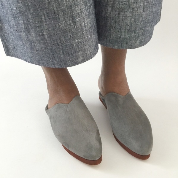Carrie Forbes Babouche in Grey Suede Carrie Forbes Babouche in Grey Suede