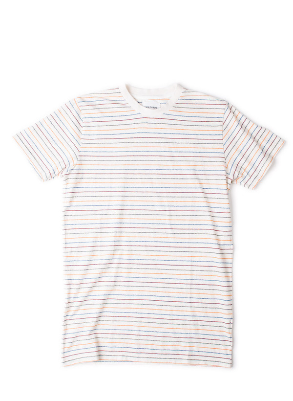 Niels Tee Mouline Stripe Ecru Niels Tee Mouline Stripe Ecru