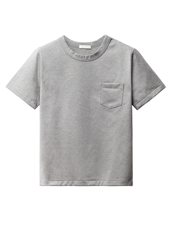 Niuhans Heavyweight Cotton Pocket Tee Grey Niuhans Heavyweight Cotton Pocket Tee Grey