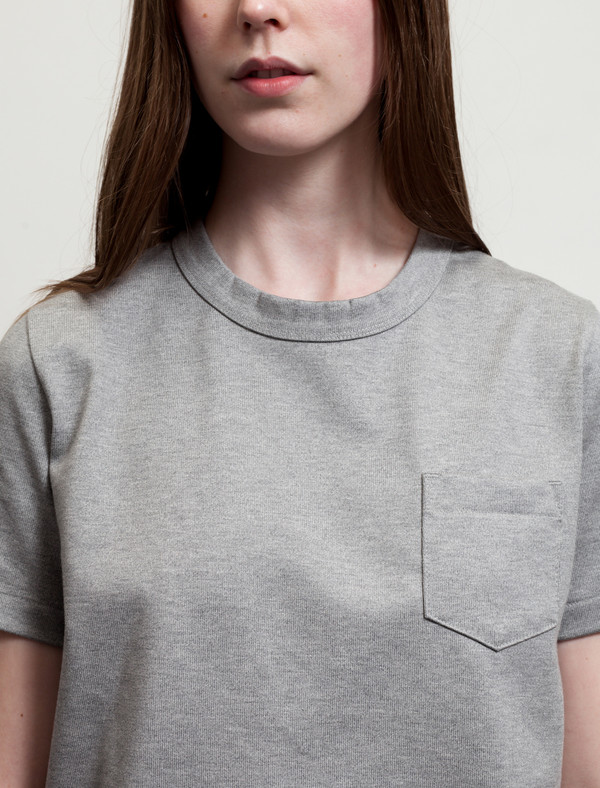 Niuhans Heavyweight Cotton Pocket Tee Grey Niuhans Heavyweight Cotton Pocket Tee Grey