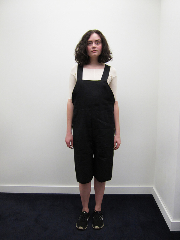 69 Minimal Overalls, Black Linen 69 Minimal Overalls, Black Linen