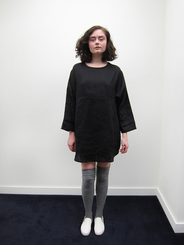 69 Whatever Dress, Black Linen 69 Whatever Dress, Black Linen