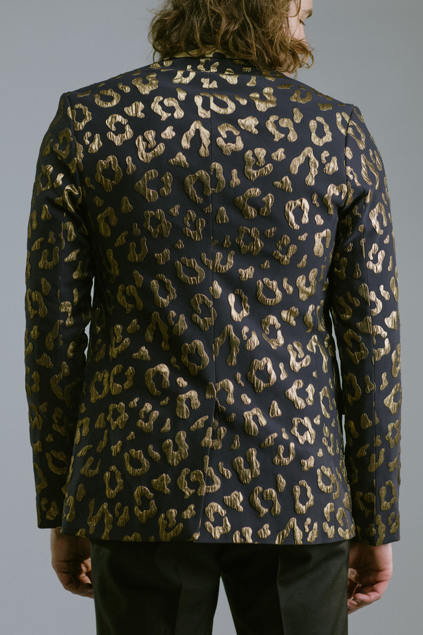 Men's Any Old Iron Gold Leopard Suit Men's Any Old Iron Gold Leopard Suit