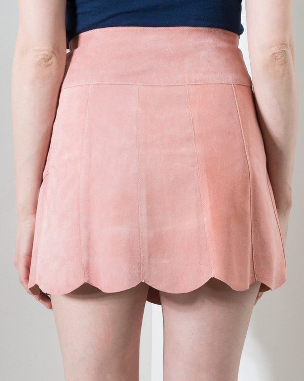 Stoned Immaculate Marcia Suede Petal Skirt in Rose Stoned Immaculate Marcia Suede Petal Skirt in Rose