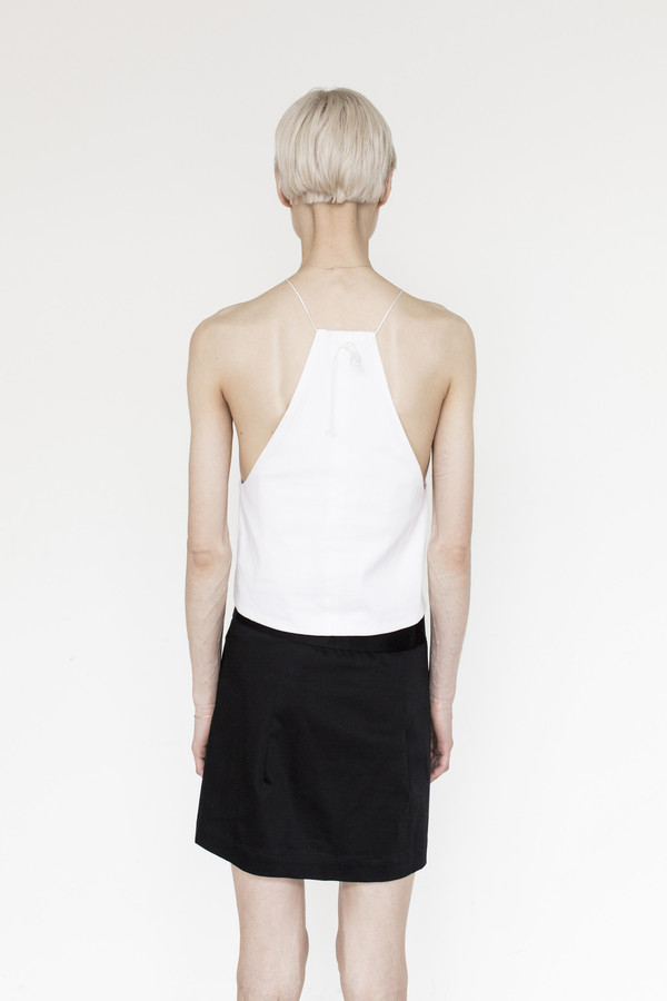 Index Cotton Halter Top - White Index Cotton Halter Top - White