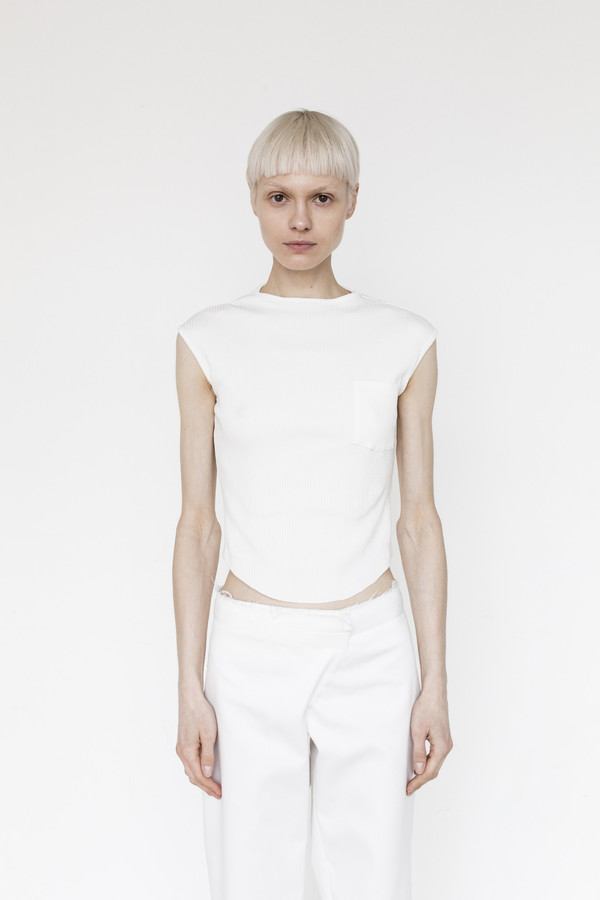Assembly Cotton Ribbed Muscle T - White Assembly Cotton Ribbed Muscle T - White