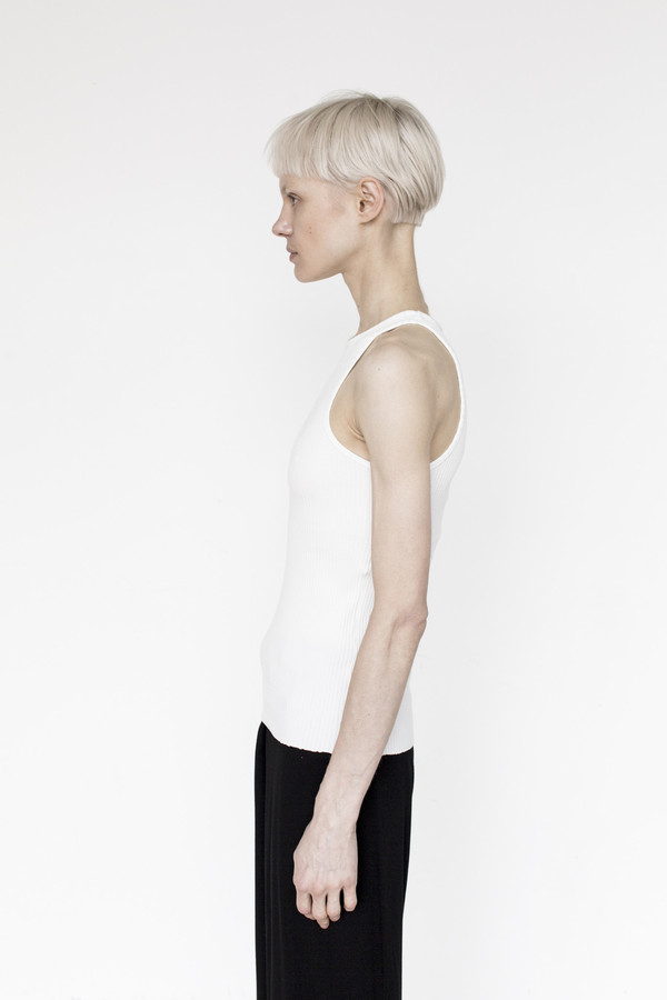 Assembly Cotton Swim Tank - White Assembly Cotton Swim Tank - White
