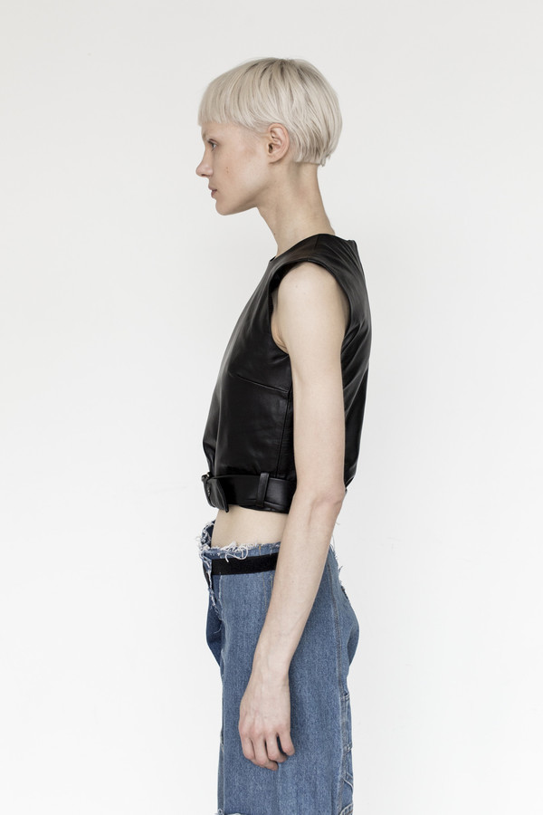 Markoo Leather Shell Top Markoo Leather Shell Top