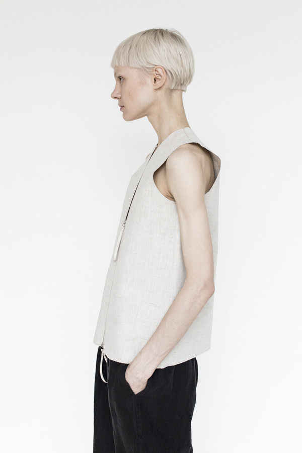 CF. Goldman Linen Bonded Top - Beige CF. Goldman Linen Bonded Top - Beige