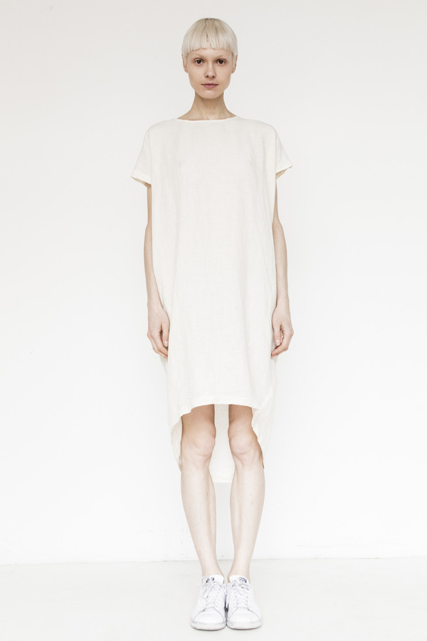 Black Crane Linen Cocoon Dress Black Crane Linen Cocoon Dress